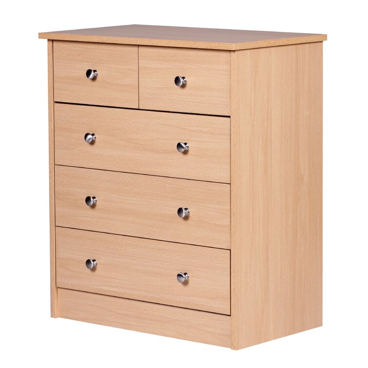 17 Stories 5 Drawer 60Cm W Solid Wood Chest Of Drawers & Reviews